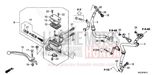 FRONT BRAKE MASTER CYLINDER (ABS) CBR500RAD de 2013